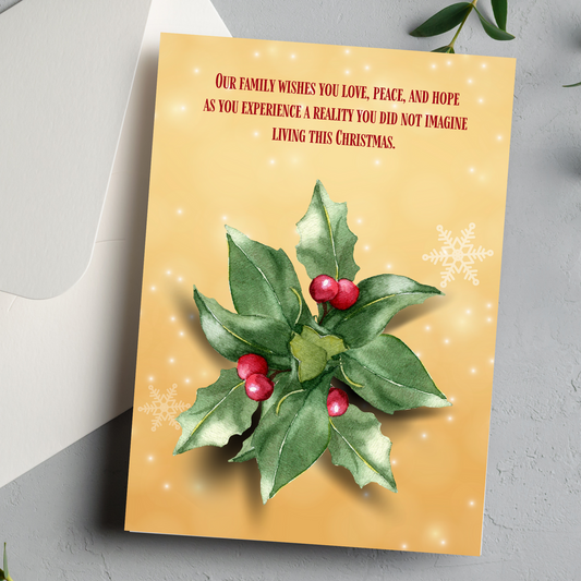 Mourning the death of a loved one Christmas Greeting card - You Are Seen Greetings