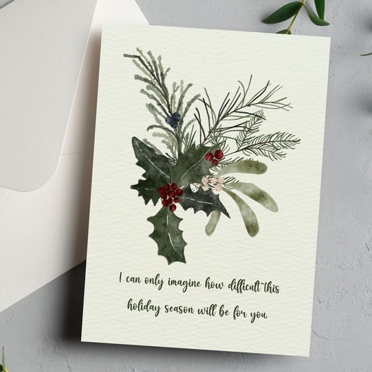 Compassionate Support Christmas Greeting Card for Mourning