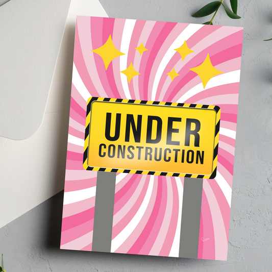 Under Construction: Support During Mastectomy Greeting Card with scripture