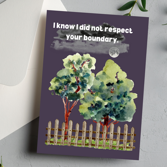 I'm sorry I was wrong to do it Apology Greeting card
