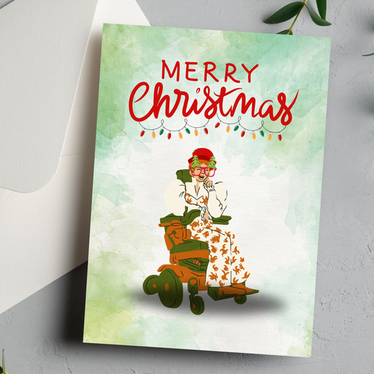 Cerebral Palsy: Love, joy, peace & laughter Christmas card - You Are Seen Greetings