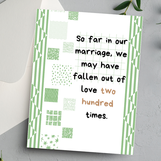 Anniversary Greeting Card Difficult Marriage - You Are Seen Greetings