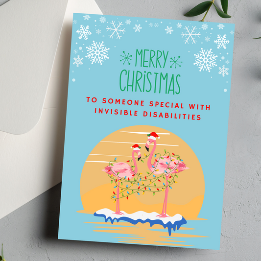 Merry Christmas Greeting Card for Friends with Invisible Disabilities - You Are Seen Greetings