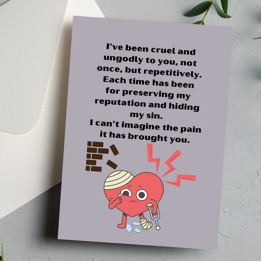 I'm sorry for what I did Apology or Spiritual Abuse Greeting card