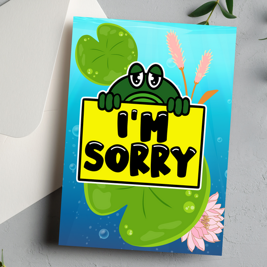 Please forgive me Frog Apology Greeting card